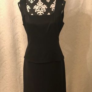Skirt and tank set, cocktail or work, black